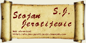 Stojan Jerotijević vizit kartica